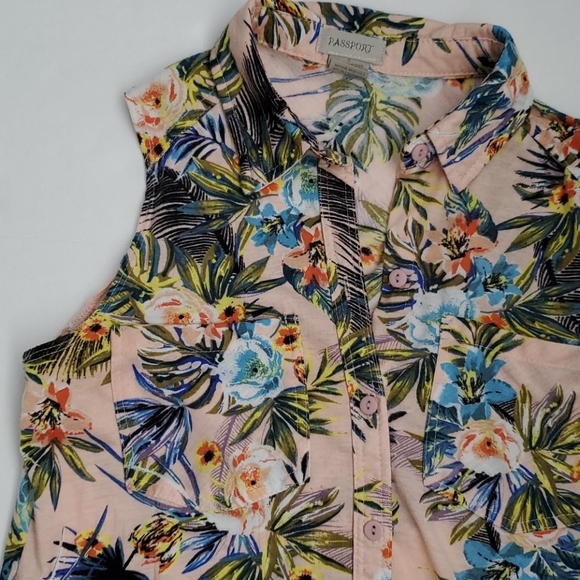 Tropical print tank top woven - Picture 3 of 3